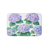 Hydrangeas Wasserfarbe Kunst Badematte (Vorderseite)