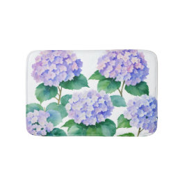Hydrangeas Wasserfarbe Kunst Badematte