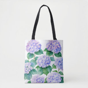Hydrangeas Wasserfarbe Kunst Tasche