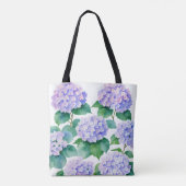 Hydrangeas Wasserfarbe Kunst Tasche (Rückseite)