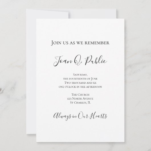 Hydrangeas Wasserfarbenfeier des Lebens Einladung (Rückseite)