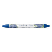 Hydrangeas Watercolor Wedding Guestbook Pen Kugelschreiber (Vorderseite)