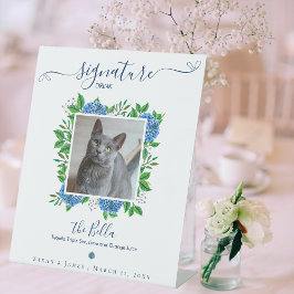 Hydrangeas Wedding 1 Foto Pet Signature Drink Sockelschild