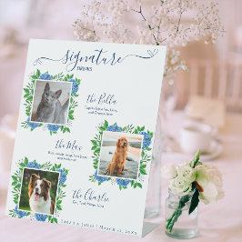 Hydrangeas Wedding 3 Foto Pet Signature Drink Sockelschild