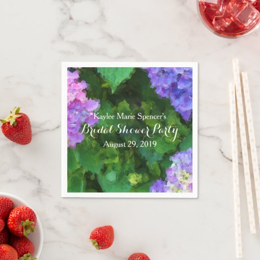 Hydrangeas Wedding Brautparty Napkins Serviette (Beispiel)