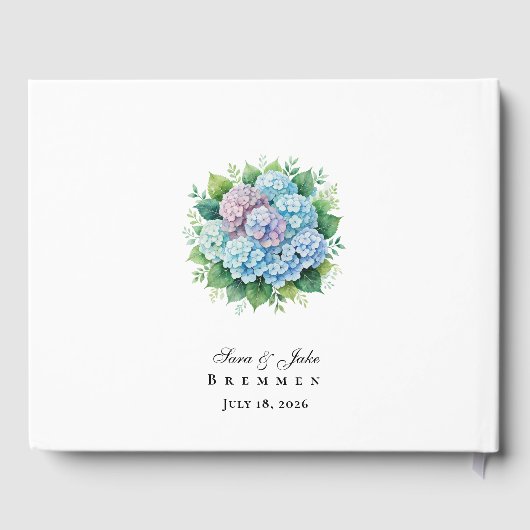 Hydrangeas Wedding Gästebuch (Rückseite)