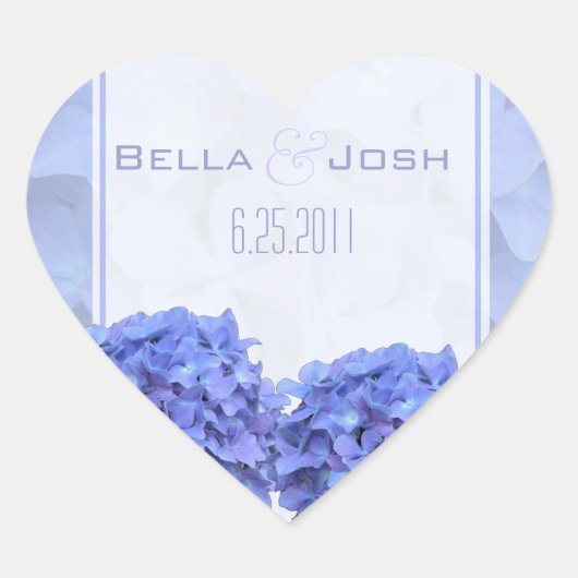 Hydrangeas Wedding Stickers (Vorderseite)