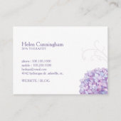 Hydrangeas-Wellness-Center-Boutique Visitenkarte (Rückseite)