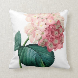 Hydrangeen-Blumen-Illustration Redoute Kissen
