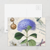 Hydrangeen-Collage Postkarte (Vorne/Hinten)