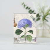 Hydrangeen-Collage Postkarte (Stehend Vorderseite)