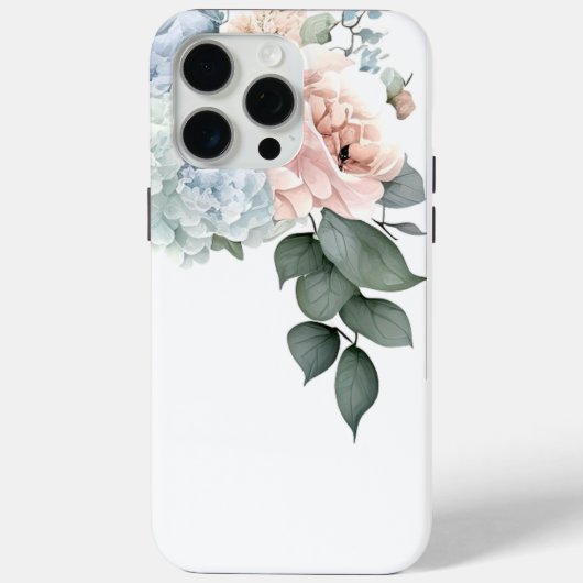 Hydrangeenstrauß auf Weiß Case-Mate iPhone Hülle (Rückseite)