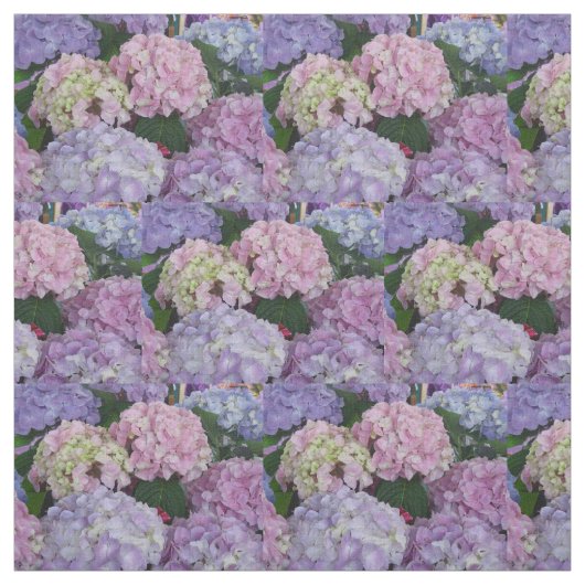 Hydrangia lila blaues Rosa Stoff (Muster)