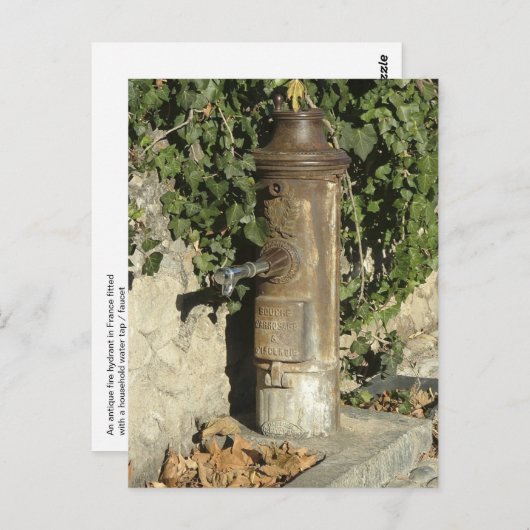 Hydranten Postkarte (Vorne/Hinten)