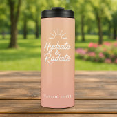 Hydrat und Radien nach Maß rosa Thermosbecher