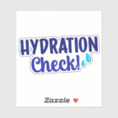 Hydratation Karo! Erinnerung zum Trinkwasser Aufkleber (Blatt)