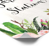 Hydratation Station Drink Signature Floral Fiesta  Poster (Ecke)