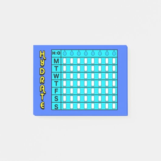 Hydratations-Diagramm-Post-Itanmerkungen Post-it Klebezettel (Vorderseite)