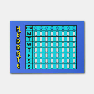 Hydratations-Diagramm-Post-Itanmerkungen Post-it Klebezettel