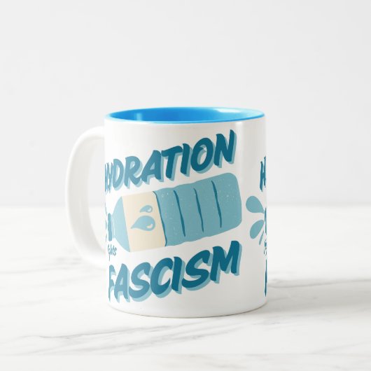 Hydratationskämpfe Faschismus-Tasse Zweifarbige Tasse (Vorderseite Links)