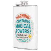 Hydratationswarnaufkleber Flachmann (Links)