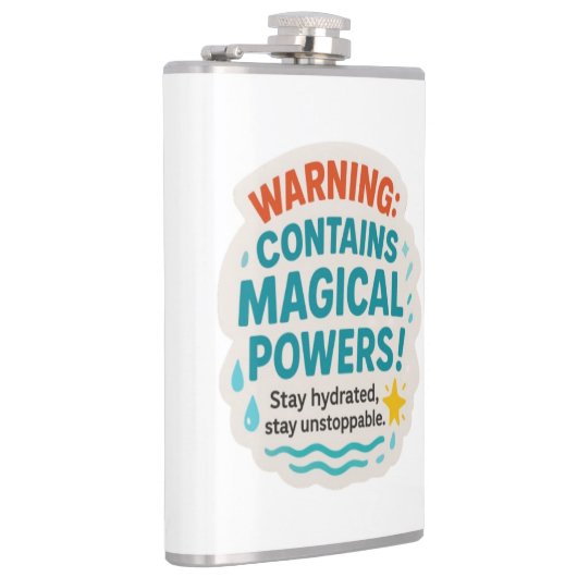 Hydratationswarnaufkleber Flachmann (Rechts)