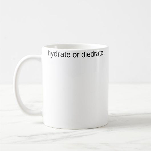 Hydrate oder verdurste kaffeetasse (Links)