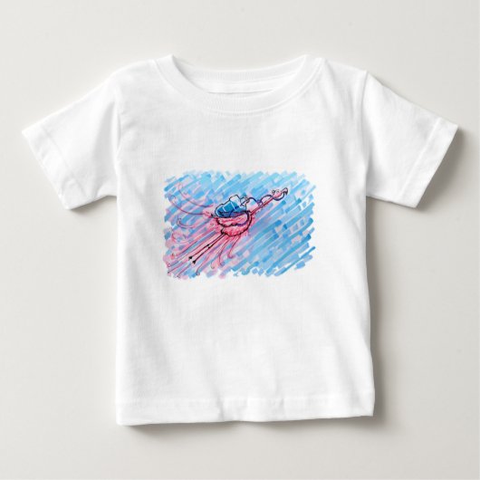 Hydrated Flamingo Baby T-shirt (Vorderseite)