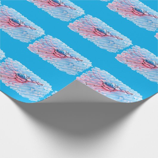 Hydrated Flamingo Geschenkpapier (Ecke)