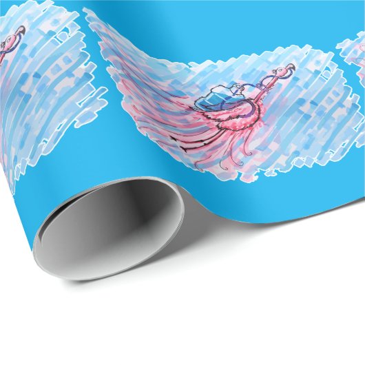 Hydrated Flamingo Geschenkpapier (Rolleneckpunkt)