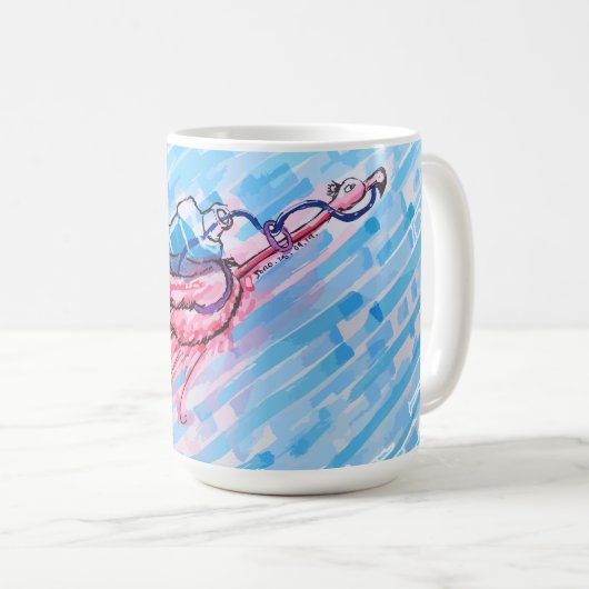 Hydrated Flamingo Kaffeetasse (VorderseiteRechts)