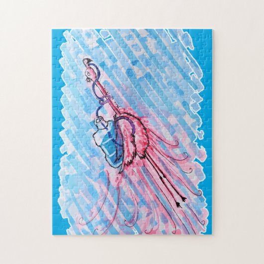 Hydrated Flamingo Puzzle (Vertikal)