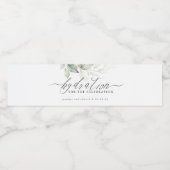 Hydration für die Feier - Hochzeit im Grünen Wasserflaschenetikett (Einzelnes Label)