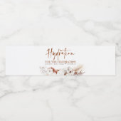 Hydration für die Feier - Terracotta Floral Wasserflaschenetikett (Einzelnes Label)