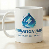 Hydration Hack Zitronen-Salz-Honig-Rezept Kaffeetasse