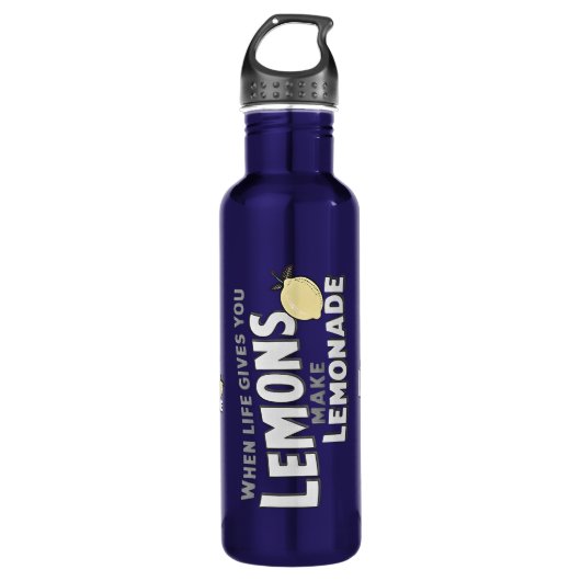 Hydration Motivation Water Bottle Lemonade Slogan Edelstahlflasche (Vorderseite)