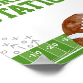 Hydration Station Football Birthday Drinks Zeichen Poster (Ecke)