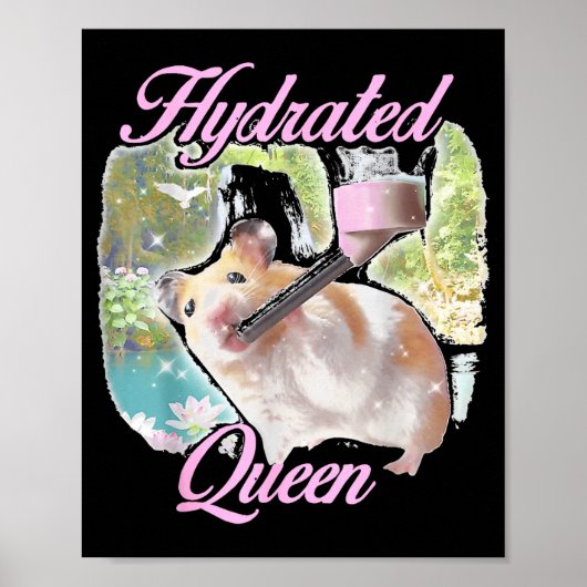Hydratisierte Königin süßer Hamster scheinender Se Poster (Vorne)