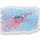 Hydratisierter Flamingo Aufkleber (Vorderseite)