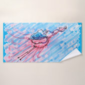 Hydratisierter Flamingo Badehandtuch (Badehandtuch)