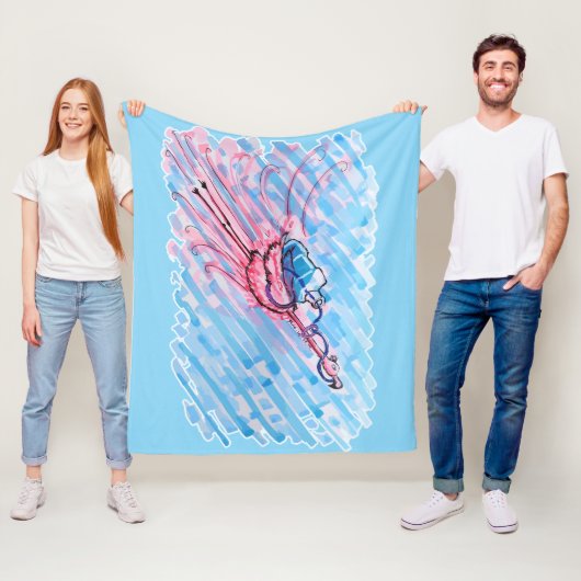 Hydratisierter Flamingo Fleecedecke (Beispiel)