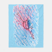 Hydratisierter Flamingo Fleecedecke (Vorderseite)