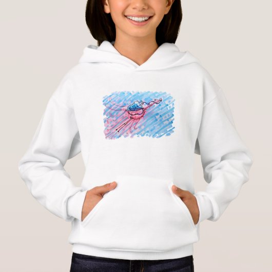 Hydratisierter Flamingo Hoodie (Vorderseite)