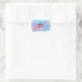 Hydratisierter Flamingo Runder Aufkleber (Tasche)