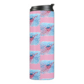 Hydratisierter Flamingo Thermosbecher (Nach links gedreht)