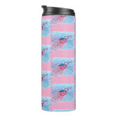 Hydratisierter Flamingo Thermosbecher (Nach rechts gedreht)
