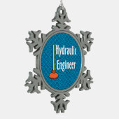 Hydraulik-Ingenieurtoilette Schneeflocken Zinn-Ornament (Links)