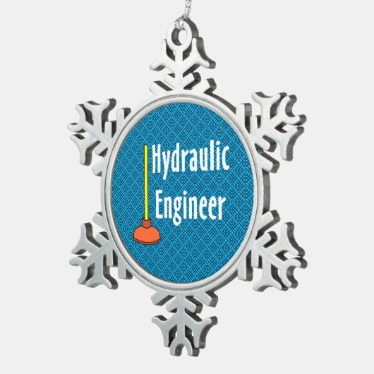 Hydraulik-Ingenieurtoilette Schneeflocken Zinn-Ornament (Rechts)