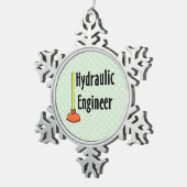 Hydraulik-Ingenieurtoilette Schneeflocken Zinn-Ornament (Rechts)