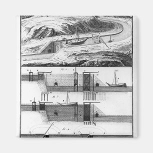 Hydraulisch, Kanal und Schleusen Magnet